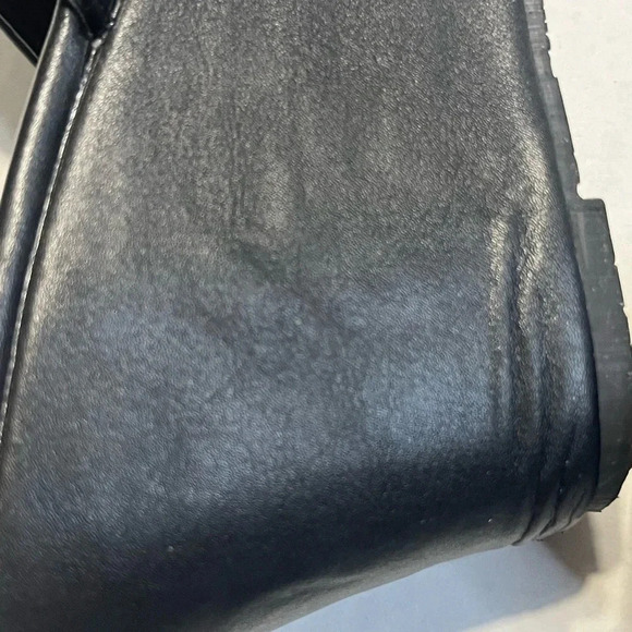 Milwaukee Performance Women Black Leather causal wedge open toe sandals. Size 9. - Picture 8 of 16